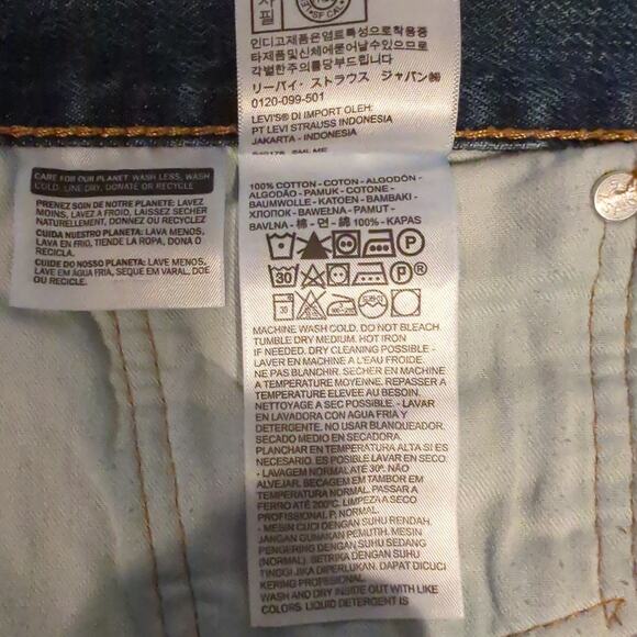 Levi's 505 Jeans Mens 42W 30L Straight Leg Cotton - Picture 6 of 6